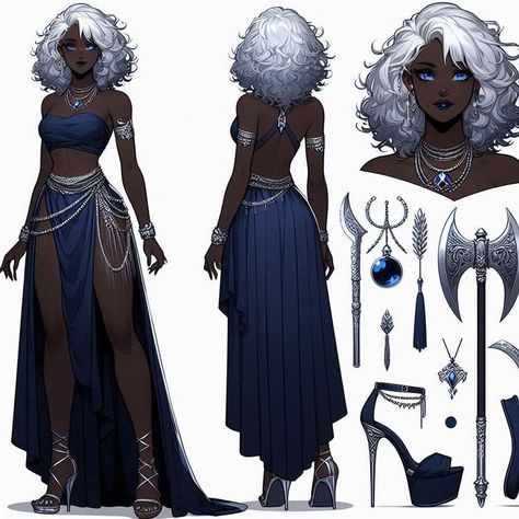 Dnd Character Outfits, Black Goddess, Female Character Concept, Black Cartoon Characters, Apple Pies, Clothing Design Sketches, Fantasy Dresses, Dress Design Sketches, Dress Drawing