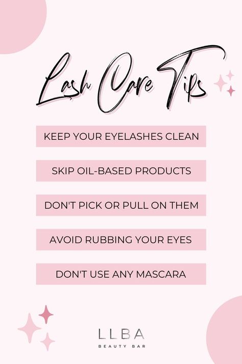 Lash extensions after care is also a big part of better retention. Don't forget these tips. #lash #lashtips #lashartist #llbaprofessional Lash Tip Wednesday, Lash Extension Dos And Donts, Lashes Care Tips, Classic Lash Extensions Quotes, Lash Extensions Tips For Clients, Eyelash Extension Care Tips, Benefits Of Lash Extensions, Lash Tips Quotes, Eyelash Extensions Content