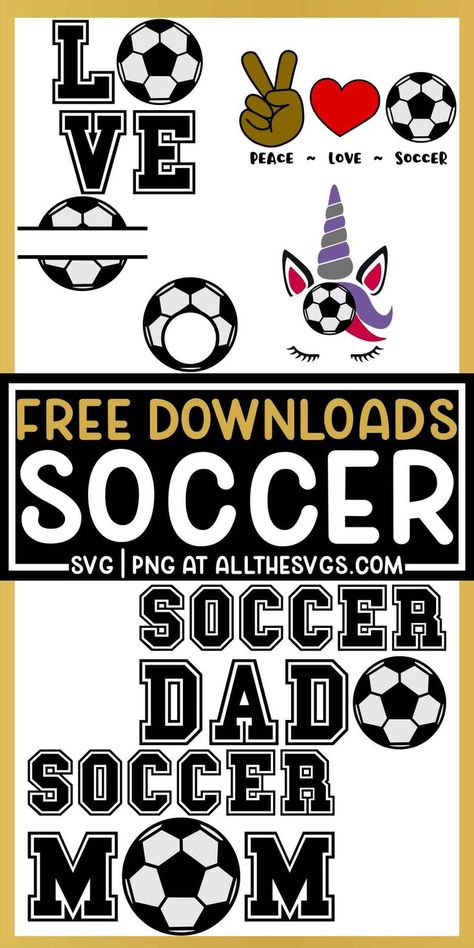 Free Soccer Ball Svg Files For Cricut, Soccer Svg Files Free, Soccer Cricut Ideas, Diy Soccer Shirts, Soccer Template Design, Soccer Mom Svg Files Free, Cricut Soccer Projects, Free Soccer Svg Files For Cricut, Soccer Mom Svg Free