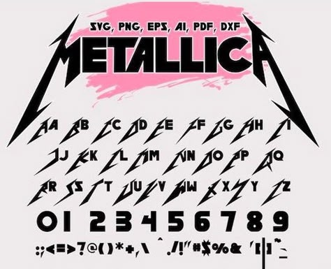 Metallica Font, Rock Font, Metallica Logo, Alfabet Font, Alphabet Graffiti, Metal Font, Basic Japanese, Spiritual Psychology, Digital Font