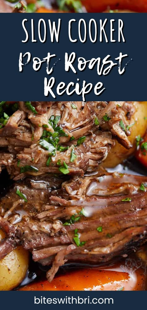 You have to try this Slow Cooker Pot Roast Recipe. One of the most frequent questions I get is what to substitute for wine in recipes, like my Dutch Oven Beef Stew, Southern Pot Roast, and Red Wine Short Ribs. So I wanted to create this more classic pot roast Slow Cooker Pot Roast Recipe without wine. This is more like my mom’s or grandma’s pot roast recipe that I remember eating as a kid. I also tried to keep the ingredients minimal and simple. I usually add fish sauce, & tomato paste. Best Meat For Pot Roast, Cowboy Pot Roast, Roast Beef In Slow Cooker, Beef Roast In Slow Cooker, Slow Cooker Pot Roast Easy, Crock Pot Roast And Potatoes, Por Roast In Slow Cooker, Crock Pot Roast Beef Recipes Easy, Shoulder Roast Crock Pot