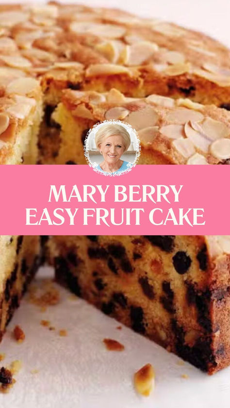 Mary Berry Easy Fruit Cake Modern Fruit Cake, Quick Fruit Cake Easy Recipes, Mary Berry Boiled Fruit Cake, Bundt Fruit Cake, Mixed Fruit Recipes, Easy Fruitcake Recipes, Mary Berry Fruit Cake, Simple Fruit Cake Recipe, English Fruit Cake Recipe