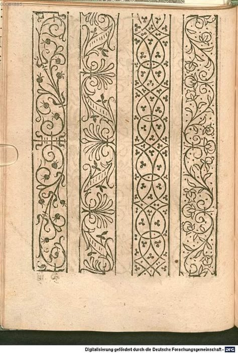 Medieval Pattern, Medieval Embroidery, Illustrated Manuscript, Ornament Drawing, Illumination Art, Pola Sulam, Medieval Manuscript, Illuminated Letters, Illuminated Manuscript