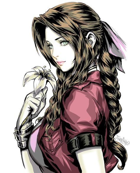 Final Fantasy Drawing, Final Fantasy Aerith, Ff7 Remake, Cloud And Tifa, Bd Art, Aerith Gainsborough, Final Fantasy Collection, Final Fantasy Artwork, Final Fantasy Vii Remake