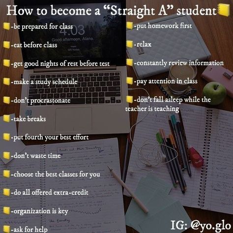 Study Tips For High School, Studie Hacks, Middle School Hacks, School Preparation, Studying Tips, School Goals, High School Survival, Straight A, High School Hacks