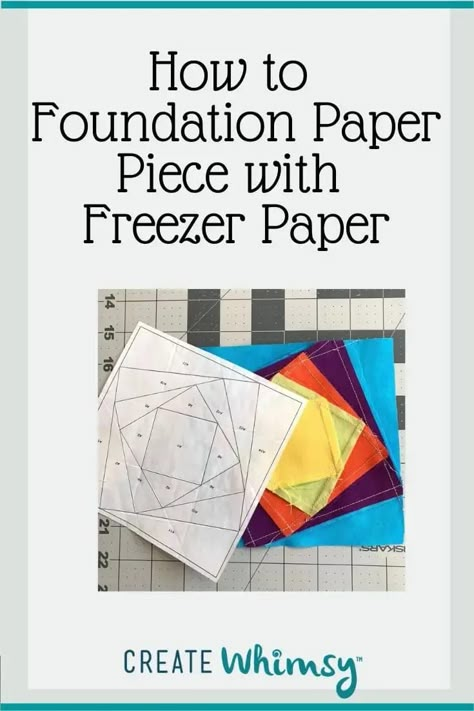 Learn how to do Freezer Paper Foundation Paper Piecing with our easy step-by-step tutorial. Freezer paper foundations are reusable, so you can make several identical blocks from one printing. Free Wonky Square Quilt Block Pattern included. Foundation Piecing Tutorial, Freezer Paper Piecing Patterns, Fpp Patterns Free Easy Printable, Easy Paper Piecing Patterns Free, Foundation Paper Piecing Templates Free Printable, Free Foundation Paper Piecing Patterns Printables, Free Paper Piecing Patterns Printables Quilt Blocks, How To Paper Piece Quilt Tutorials, Paper Piecing Patterns Free Printables Templates