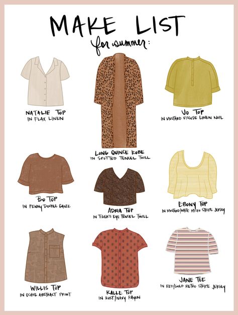 A Love Letter to Design Your Wardrobe  |  Seamwork Magazine Handmade Capsule Wardrobe, Seamwork Design Your Wardrobe, Me Made Wardrobe, Sew Wardrobe, Sewing Wardrobe, Seamwork Patterns, Creating A Wardrobe, Sewing Planner, Executive Dysfunction