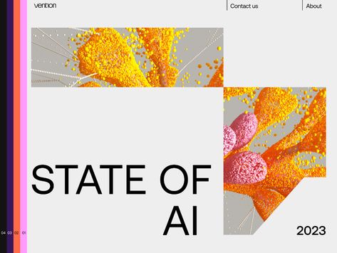 An interactive report on the state of AI and its current landscape, fusing industry-specific data visualization with playful writing. Ux Data Visualization, Interactive Data Visualization, Data Visualization, Color Palette, Pop Art, Typography, Writing, Quick Saves