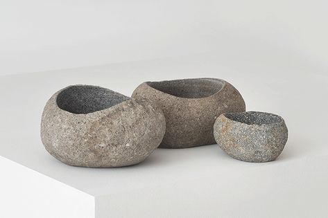 Pebble Bowl, Stone Grinding Bowl, Rock Stone Vase, Shallow Stone Bowl, Small Black Stone Bowl, Decorating 101, Small Bench, Stone Bowl, Arch Interior