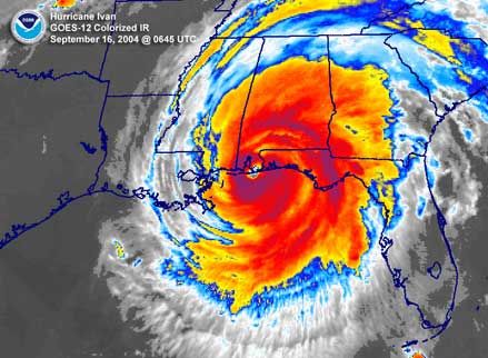 Hurricane Ivan, September 2004.  The darkness of night made the experience even more stunning. Saving Earth, Weather Radar, Okaloosa Island, Beach Stuff, Weather News, Fort Walton Beach, Pensacola Fl, Weather Channel, Tropical Storm