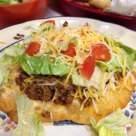 American Tacos, Indian Taco, Indian Tacos Recipe, Native American Tacos, Indian Bread Tacos, Navajo Tacos Recipe Frybread, Indian Taco Recipes, Indian Fry Bread Tacos, Apache Fry Bread Recipe