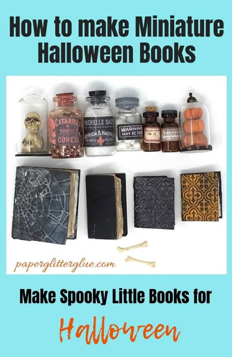 Diy Spooky Miniatures, Spooky Dollhouse Diy, Halloween Miniatures Diy, Spooky Jars, Witch Dollhouse, Apothecary Halloween, Spooky Dollhouse, Spooky Miniatures, Halloween Fairy Garden