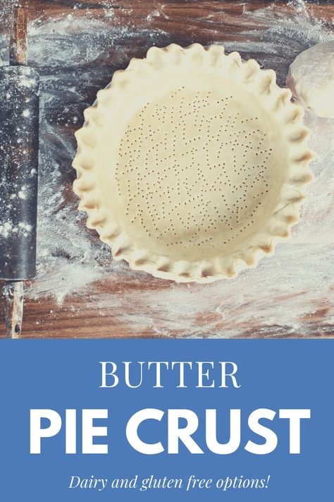 Planning on making some tasty pies this holiday season? This is the best Butter Pie Crust recipe you will find! It's so simple and easy to make. Best Butter Pie Crust, Single Pie Crust Recipe, Flaky Butter Pie Crust, Butter Pie Crust Recipe, Easy Pie Crust Recipe, Pie Crust With Butter, No Fail Pie Crust, Crust Recipe Easy, Easy Holiday Baking