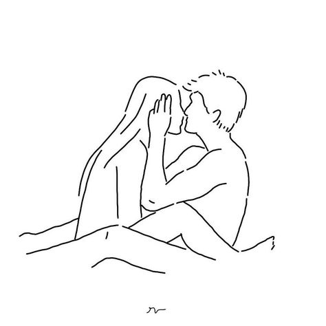 Line Art Drawings Love, Love Illustration Couple Line Art, Couple Outline Art, Romantic Drawings Of Couples Love, Kissing Line Art, Line Art Sexuality, Couple Line Art, Lineart Illustration, Art Love Couple