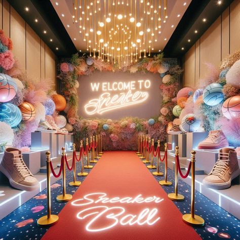 17+ Sneaker Ball Decorations Ideas to Wow Your Guests 🎈👟 Pandora Birthday Party Ideas, Sneakers Party Theme Ideas, Sneakers Ball Party Ideas, Sneaker Ball Backdrop Ideas, Sneaker Ball Decor Ideas, Sneaker Gala Party Ideas, Sneaker Party Theme, Sneaker Ball Decor, Sneaker Ball Decorations