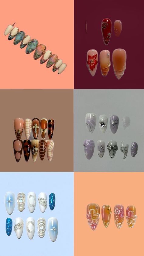 Nails I want to get #nails #nailinspo #nailsinspo #nailart #pressonnails #fakenails #nailsaesthetic #cute #want Collage Nails, Nails Collage, Inspo Collage, Get Nails, Inspo Board, Nails Inspo, Fake Nails, Pink Nails, Press On Nails