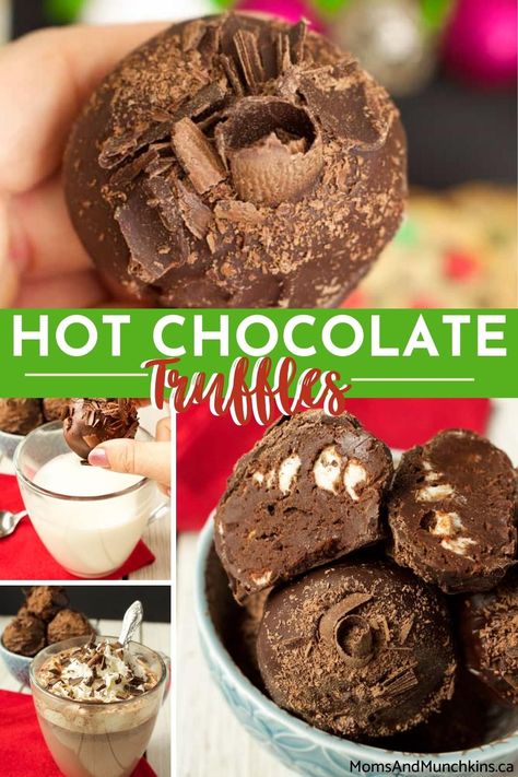 Looking for a fun Christmas treat to reward yourself this Christmas? Learn how to make this Hot Chocolate Truffles that is also a great Christmas snack for friends and family! Hot Chocolate Cheesecake Truffles, Truffle Balls Recipe, Chocolate Truffle Balls, Chocolate Cheesecake Truffles, Hot Chocolate Truffles, Hot Chocolate Cheesecake, Pies Easy, Truffle Balls, Truffle Recipe Easy