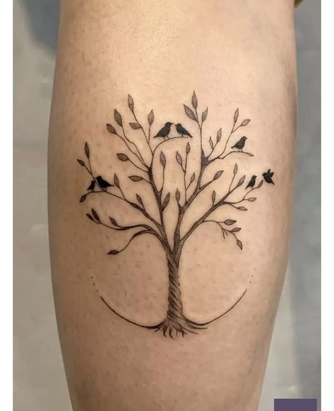 Tree Bird Tattoo, Birds Tattoo Men, Tree With Birds Tattoo, Dead Tree Tattoo, Aspen Trees Tattoo, Birch Tree Tattoos, Maple Tree Tattoos, Arm Cover Up Tattoos, Tree Tattoo Meaning