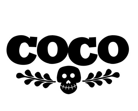 Coco Silhouette, Disney Stencil, Disney Stencils, Disney Silhouette Art, Disney Font Free, Coco Birthday, Coco Disney, Disney Coco, Pixar Coco