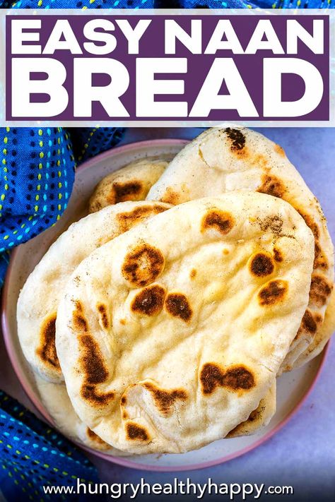 Yeast Free Naan Bread Recipe, How To Make Nanna Bread, Naam Bread Recipe Easy, Easy Diy Bread Recipes, Nan Bread Recipe Easy, Easy Nanna Bread, Quick Easy Naan Bread Recipe, Easy Nanna Bread No Yeast, Healthy Naan Bread Recipe