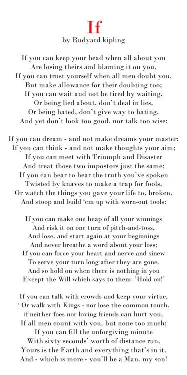 If By Rudyard Kipling, Inspirational Speeches, Rudyard Kipling, The Poem, If Rudyard Kipling, Poem Quotes, Quotable Quotes, Poetry Quotes, Great Quotes