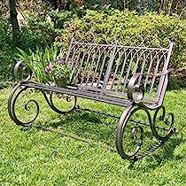 Patio Plant Ideas, Rocking Bench, Metal Rocking Chair, Metal Garden Benches, Durable Outdoor Furniture, Iron Bench, Metal Bench, Old Garden, Outdoor Rocking Chairs