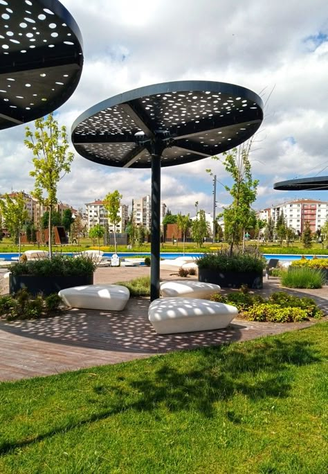 Public Picnic Area Design, Public Seating Design Outdoor, Urban Park Landscape, Modern Camping, Outdoor Museum, Restaurant Exterior Design, Urban Playground, Shelter Design, Outdoor Sitting Area