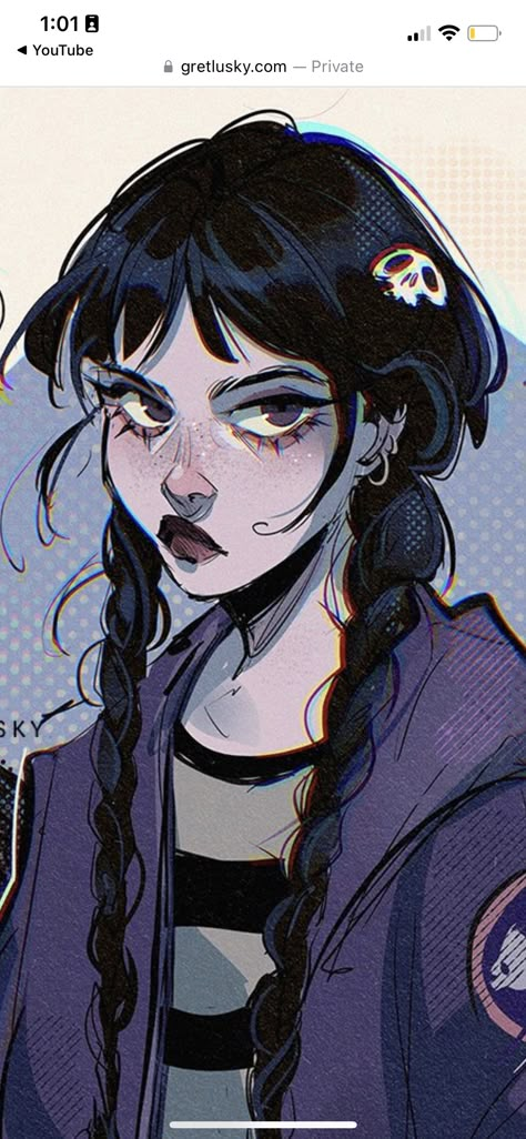 Hair References Drawings, Cartoon Inspo Drawing, Pokemon Hairstyles Drawing, Cyberpunk Hairstyles Women Long, Character With Tattoos Art, Characters Inspiration Drawing Cartoon, Annoyed Art Reference, Braids Hairstyles Drawing Reference, Fun Drawing References