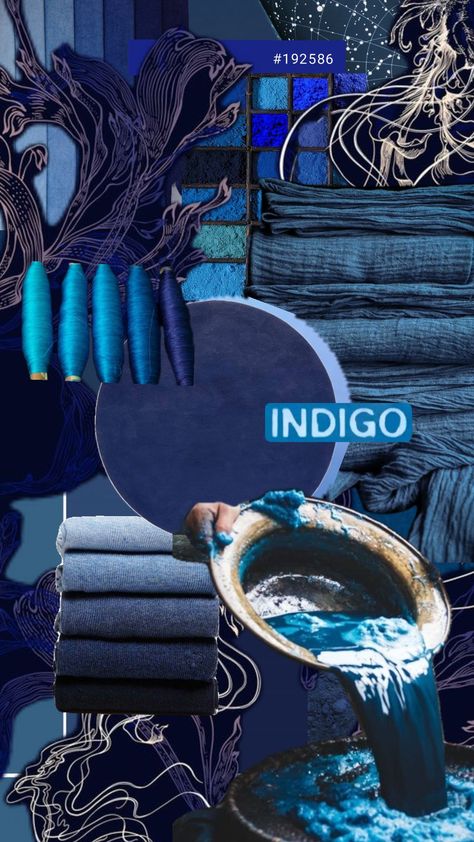 the Indigo dye, that fills the sky #indigo #indigoaesthetic #cool #fashion? #asesthetic #asethetic #colourcore Indigo Mood Board, Indigo Aesthetic, Bohemian Lounge, Name Board, Indigo Color, Indigo Colour, Therapy Room, Indigo Dye, Cool Fashion