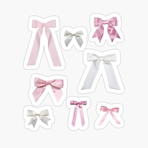 Cute Print Out Stickers, Stickers Ideas Design, Journal Ideas Stickers, Sticker Design Aesthetic, Pink Cute Stickers, Print Out Stickers, Stickers To Print Out, Cute Stickers To Print, Bows Stickers