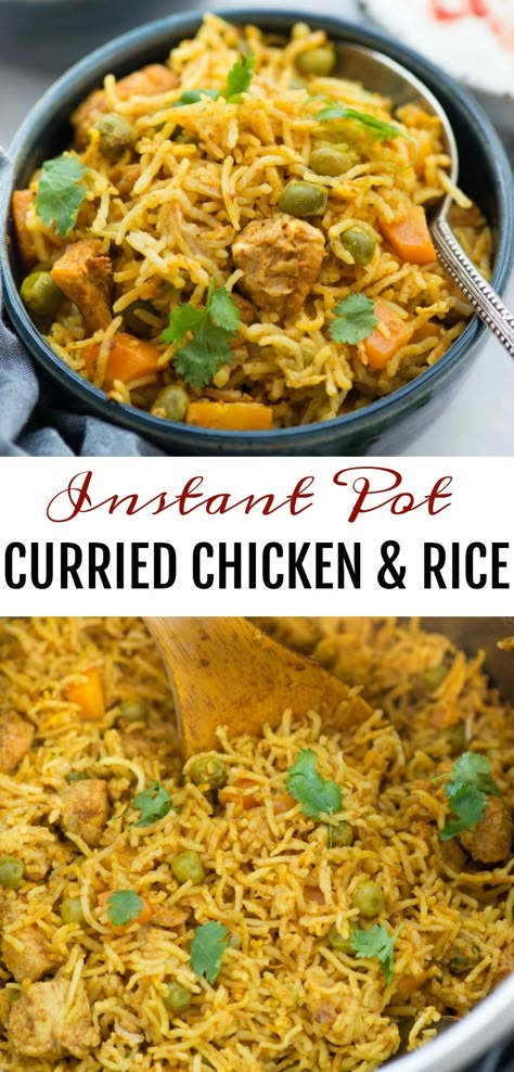 Instant Pot Chicken And Rice, Curry Chicken And Rice, Curried Chicken, Rice Chicken, Instant Pot Meals, Instant Pot Recipes Chicken, Instant Pot Dinner, Easy Instant Pot Recipes, Instant Pot Dinner Recipes