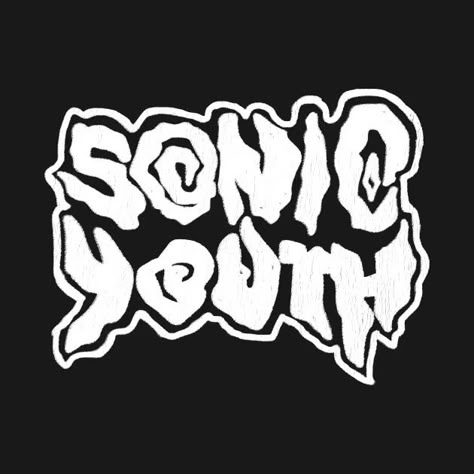 Youth Sonic - Band Merchandise - T-Shirt | TeePublic Diy Band Shirt Ideas, Band Logos Ideas, Sonic Youth Tattoo, Sonic Youth Poster, Things To Put On Shirts, Sonic Youth Shirt, Band Typography, Band Stencil, Music Stencil