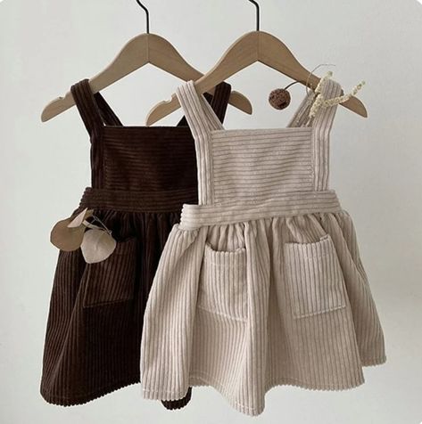 Dress your baby in style with this trendy romper. Perfect for playdates and outings! 👶🏼 #babyootd #stylishbaby. Toddler Spring Dress, Corduroy Pinafore, Girls In Suspenders, Spring Toddler, Corduroy Pinafore Dress, Vintage Baby Clothes, Comfy Dresses, Corduroy Dress, Pinafore Dress