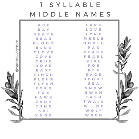 3 Syllable Names, 1 Syllable Names, 1 Syllable Girl Names, One Syllable Middle Names, 2 Syllable Boy Names, Beautiful Middle Names, One Syllable Words, Baby Names 2023, One Syllable Girl Names