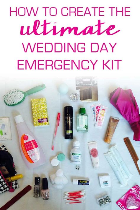 Bride Kit, Wedding Day Emergency Kit, Bride Emergency Kit, Bridal Emergency Kits, Wedding Emergency Kit, Wedding Planner Business, Wedding Kit, Planner Tips, Ideas For Wedding