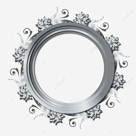 Silver Circle Frame, Free Wedding Templates, Graphic Flowers, Circle Vector, Flower Png Images, Circle Flower, Circle Logo Design, Golden Circle, Circle Frames