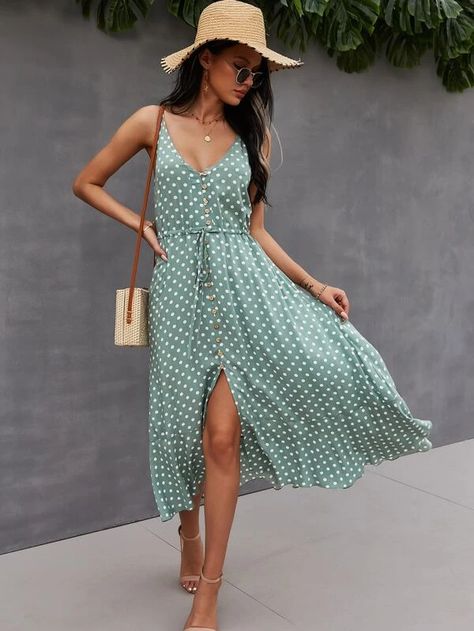 Casual Beach Dresses, Pretty Casual Dress, Neckline Styles, Women Summer Dresses, Dresses Wrap, Fashionable Dresses, Midi Sundress, Buy Dresses, Poplin Dress