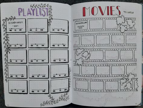 Bujo Playlist Spread, Favorite Characters Journal, Journaling Playlist, Music Bullet Journal, Bullet Journal Outline, Music Bujo, Bulett Journal Ideas, Bujo Playlist, Playlist Journal