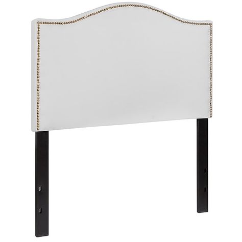 Get Flash Furniture HERCULES Series Twin Headboard Fabric, 39.25"W x 2"D x 42.75" - 55.25"H, White (HGHB1707TW) fast and with free shipping on qualifying orders at Staples. White Twin Headboard, Laptop In Bed, Twin Size Headboard, Nail Trimming, Headboard With Lights, Bed Rail, Black Headboard, Twin Headboard, White Headboard