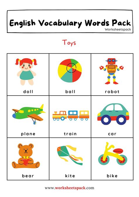 Kindergarten vocabulary words - worksheetspack Kindergarten Vocabulary Words, Teaching Punctuation, Kindergarten Vocabulary, Vocabulary Ideas, Photo Bebe, Media Pembelajaran, Vocabulary Flash Cards, English Worksheets For Kindergarten, English Learning Books