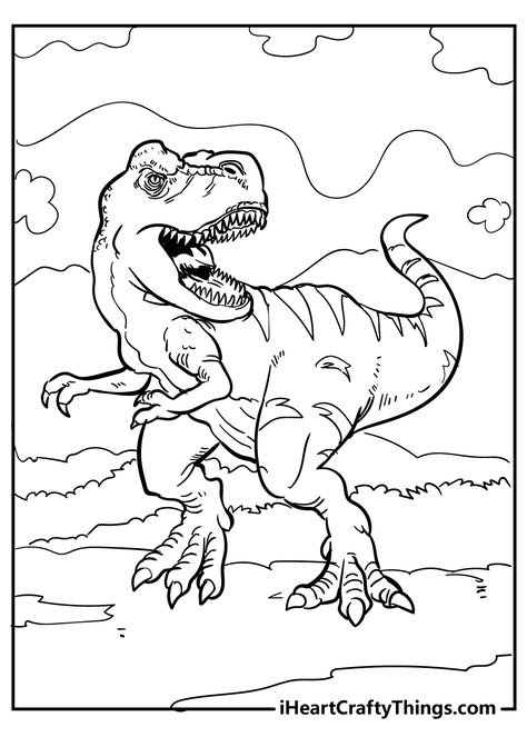 Tyrannosaurus Coloring Pages (Updated 2022) Coloring Dinosaurs Free Printable, T Rex Coloring Pages Free Printable, Dinosaur Colouring Pages Free Printable, Dinosaur Train Coloring Pages, Dinasour Coloring Sheets, Dinasour Coloring Paper, Rexy Jurassic World, Tyrannosaurus Rex Drawing, T Rex Printable