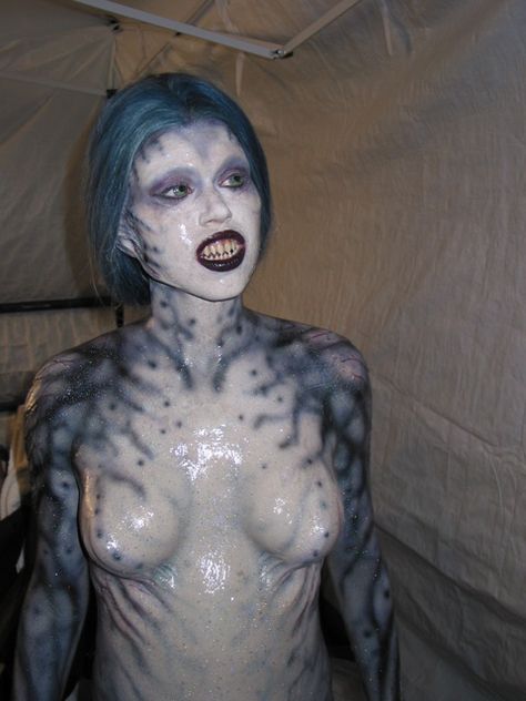 Alien Makeup, Dark Mermaid, Prosthetic Makeup, Special Fx Makeup, Alien Character, Alien Concept, Special Effects Makeup, School Makeup, Alien Concept Art