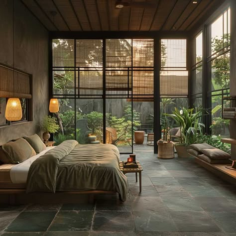 7+ Modern Slate Bedroom Flooring Ideas for a Sophisticated Design • 333+ Art Images Slate Tile Bedroom, Vinyl Floor Bedroom, Bedroom Inspirations Beach, Slate Bedroom, Carribean Home, Modern Tropical Bedroom, Modern Eclectic Interior Design, Bedroom Flooring Ideas, Vibe House