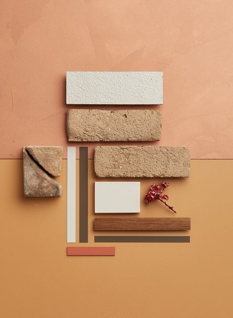 Facade Color, Pgh Bricks, Designing A House, Material Display, Exterior Materials, Texture Board, Color Of The Month, Interior Design Moodboard, Moodboard Inspo