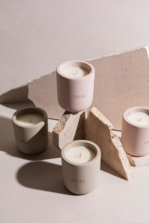 Ouai Melrose Place, Candle Aesthetics, Candles Packaging, Candle Photography Ideas, Candle Photography, Soya Mumu, Minimalist Candles, Candles Ideas, Candle Projects