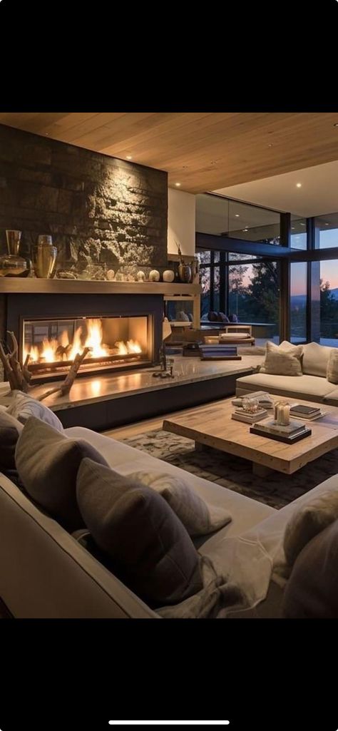 Living Room Decor Fireplace, Hygge Home, Fireplace Design, Living Room Inspiration, Dream Home Design, Room Inspiration, Family Room, Living Room Decor, Fireplace