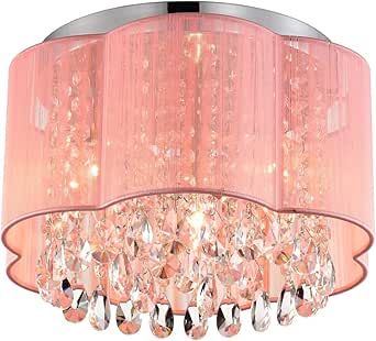 LaLuLa Chandelier for Bedroom,Pink Chandelier with Handmade Flower Lampshade, Small Crystal Chandelier,Bedroom Chandelier Ceiling Light Fixture with 3 Lights for Girls' Bedroom, Closet, Nursery Girls Room Chandelier, Small Crystal Chandelier, Crystal Chandelier Bedroom, Flower Lampshade, Closet Nursery, Flower Lamp Shade, Chandelier For Bedroom, Pink Chandelier, Bedroom Chandelier