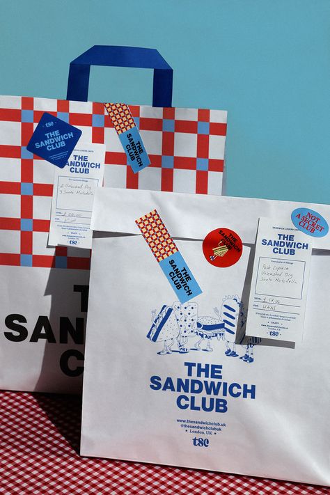 The Sandwich Club, Sandwich Club, Graphisches Design, Desain Editorial, Food Branding, Branding Design Packaging, Food Packaging Design, A4 Poster, Creative Packaging Design