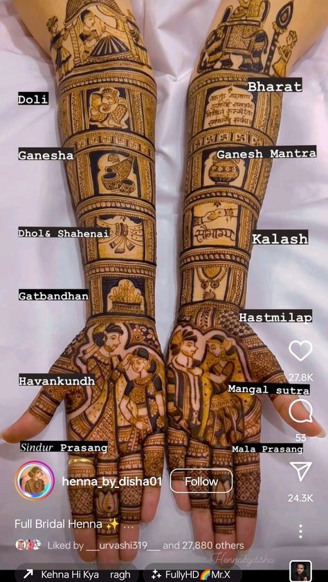 Best Dulhan Mehndi Designs, Mehndi Design For Marriage, Front And Back Bridal Mehndi Design, Mehendi Designs For Hands Dulhan, Bride Design Mehendi, Mendi Design Modern Bridal, Bhai Engagement Mehndi Designs, Mehendi Bride Design, Shaadi Mehndi Design