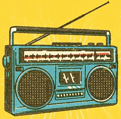 Boombox Art, Tupac Pictures, Drawing Aesthetic, Music Illustration, Radio Wave, Aesthetic Retro, Vintage Radio, Retro Illustration, Website Inspiration